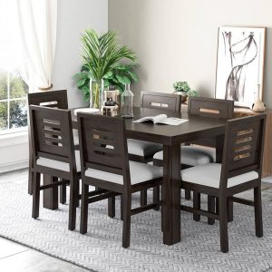 click to see full view product image product video video product image product image product image product image product image4+ ask rufus is it made of solid wood? does it come with chairs? what is the seating height? ask something else carlsbade solid sheesham wood 4 seater dining table set | with 3 chairs and 1 bench honey teak brown